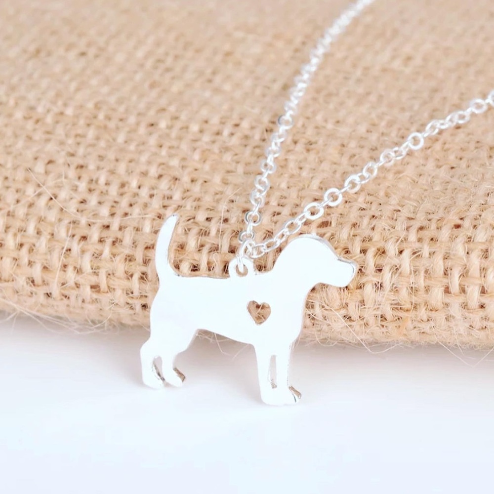 Beautiful Silver Plated Beagle Necklace